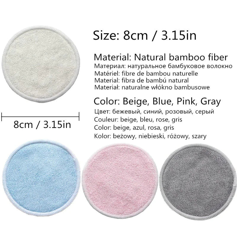 12-Pack Reusable Cotton Makeup Remover Pads – Washable & Eco-Friendly HejK.com