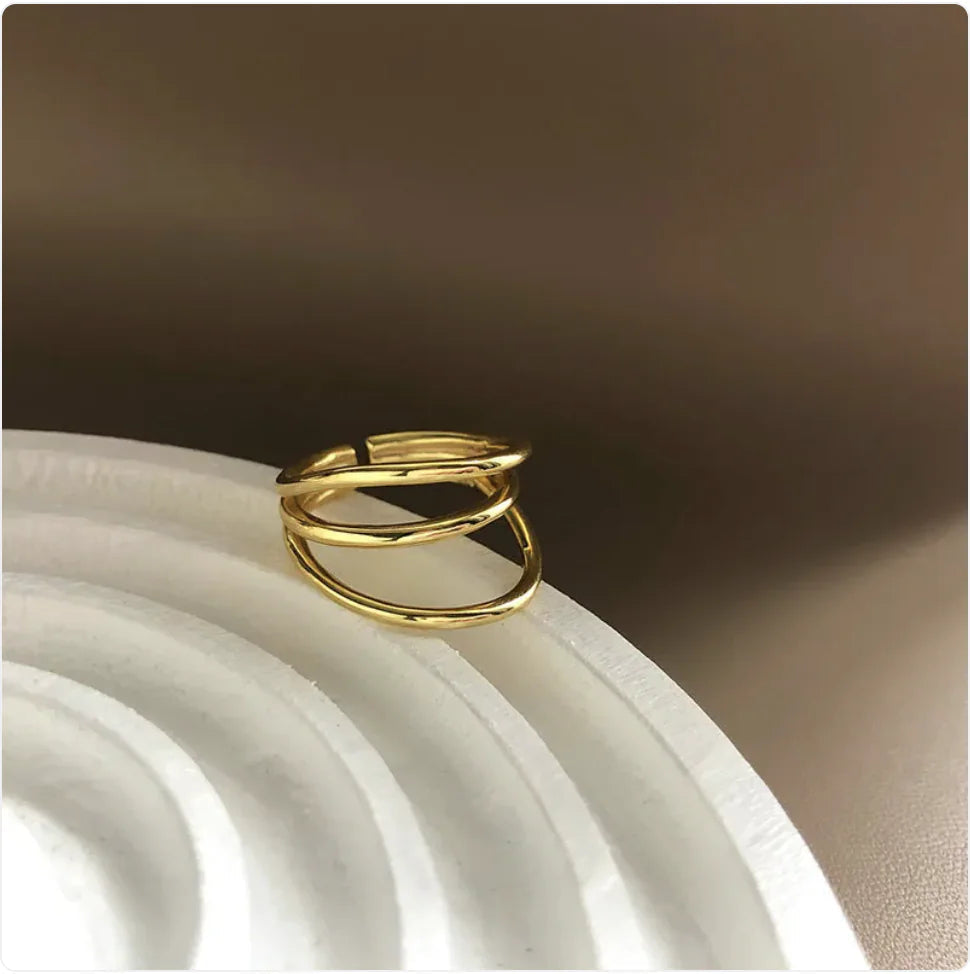 Sterling Silver Geometric Index Ring HejK.com