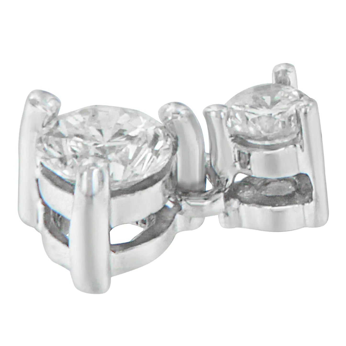 14K White Gold 1/2 cttw Round Cut Diamond Pendant Necklace (I-J, I1-I2) WEM Support (www.WEM.support)