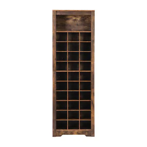 Stylish Design 30 Shoe Cabinet Console, Modern Shoe Cabinet, Multiple Storage Capacity, Self-standing High Cabinet, Suitable For Hallway, Bedroom, Rustic Brown WEM Support (www.WEM.support)