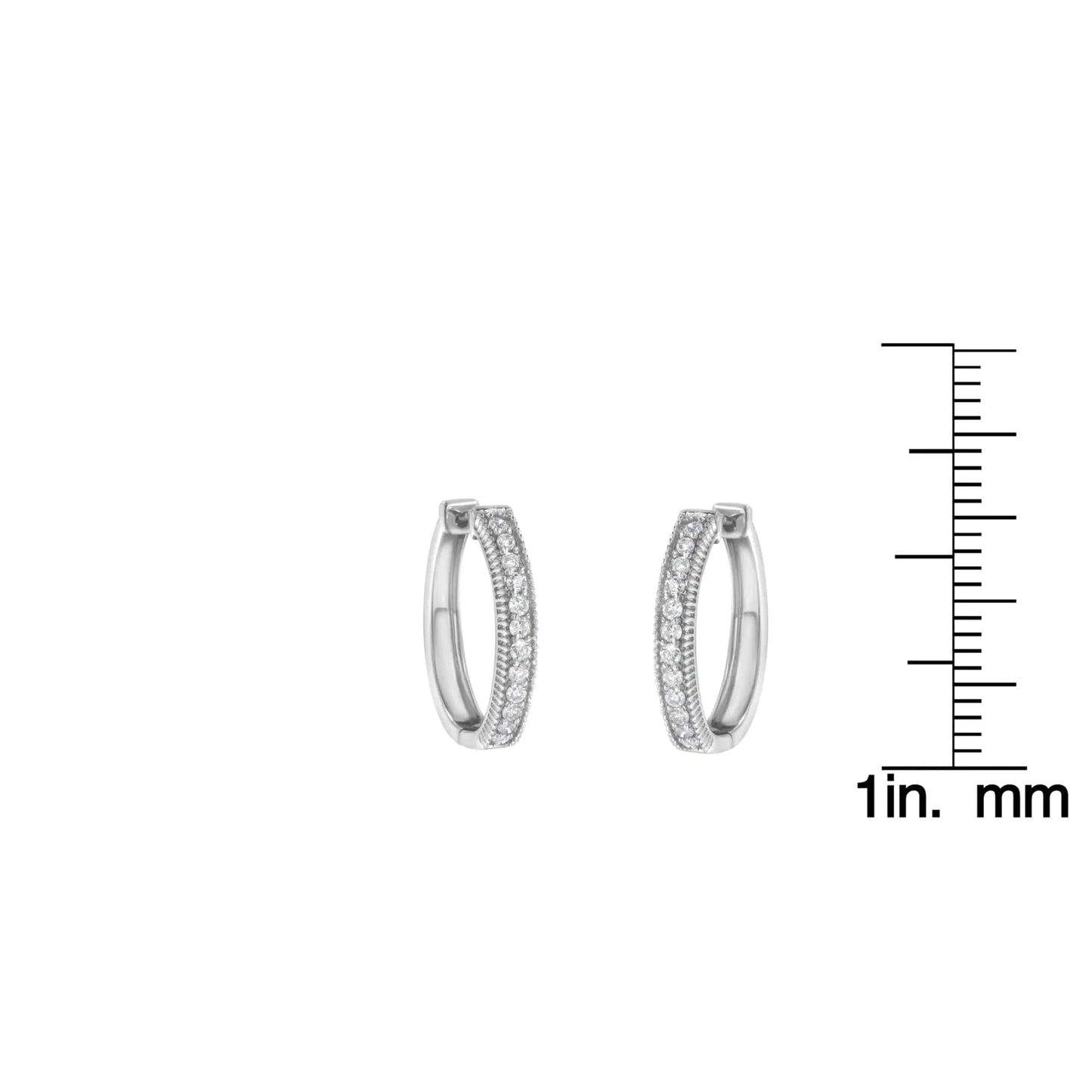 10KT White Gold Diamond Hoop Earring (1.00 cttw, H-I Color, I1-I2 Clarity) WEM Support (www.WEM.support)
