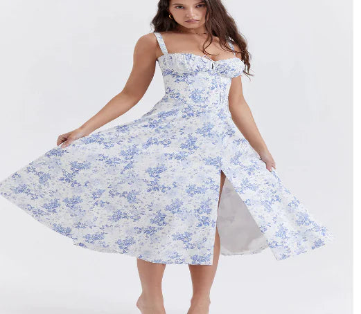 Vestido Elegante Parisino - Maxi Floral con Corsé HejK.com Marketplace LLC