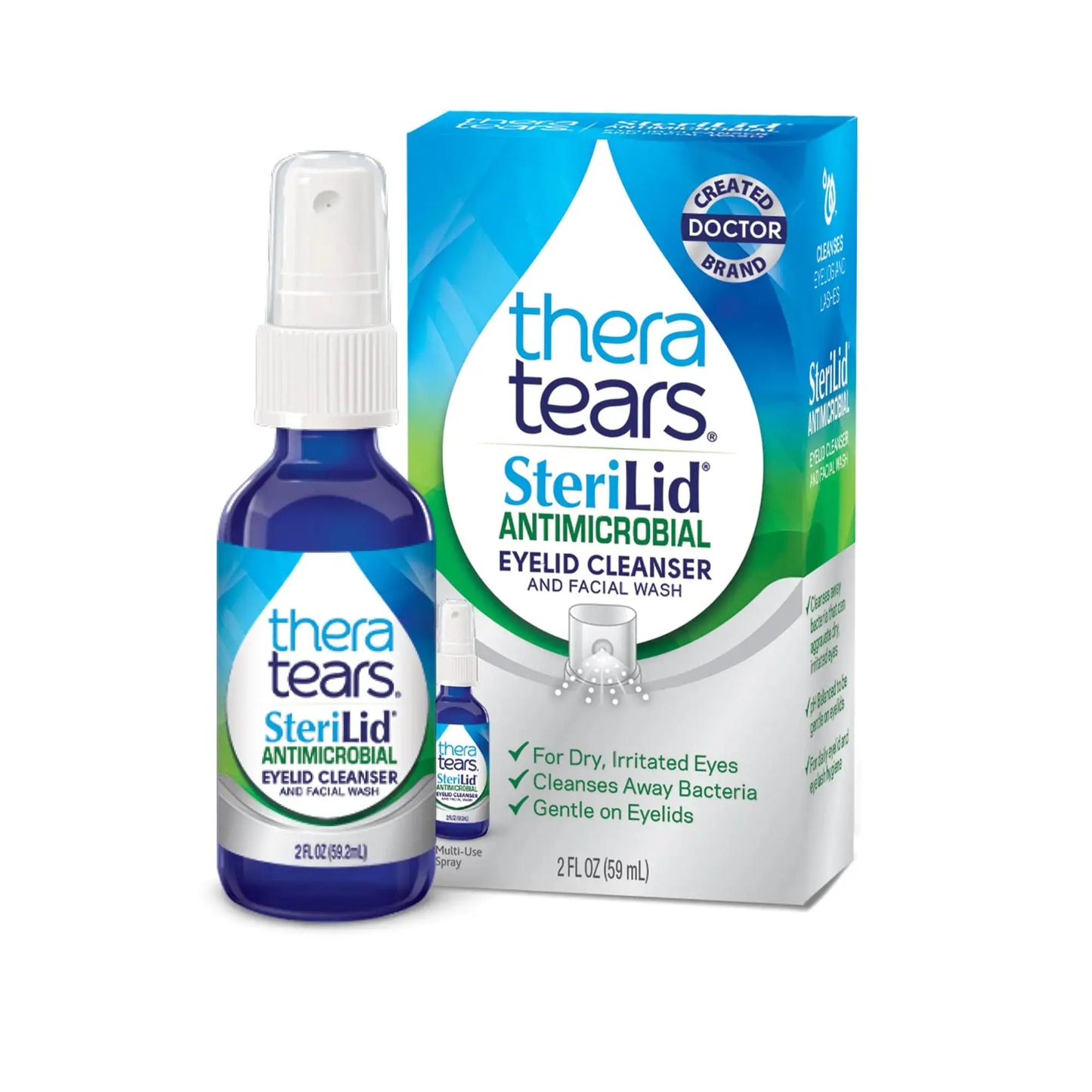 TheraTears SteriLid Eyelid Cleanser and Face Wash, for irritated eyes, 2 fl oz Spray 2 Ounce Cleanser My Store