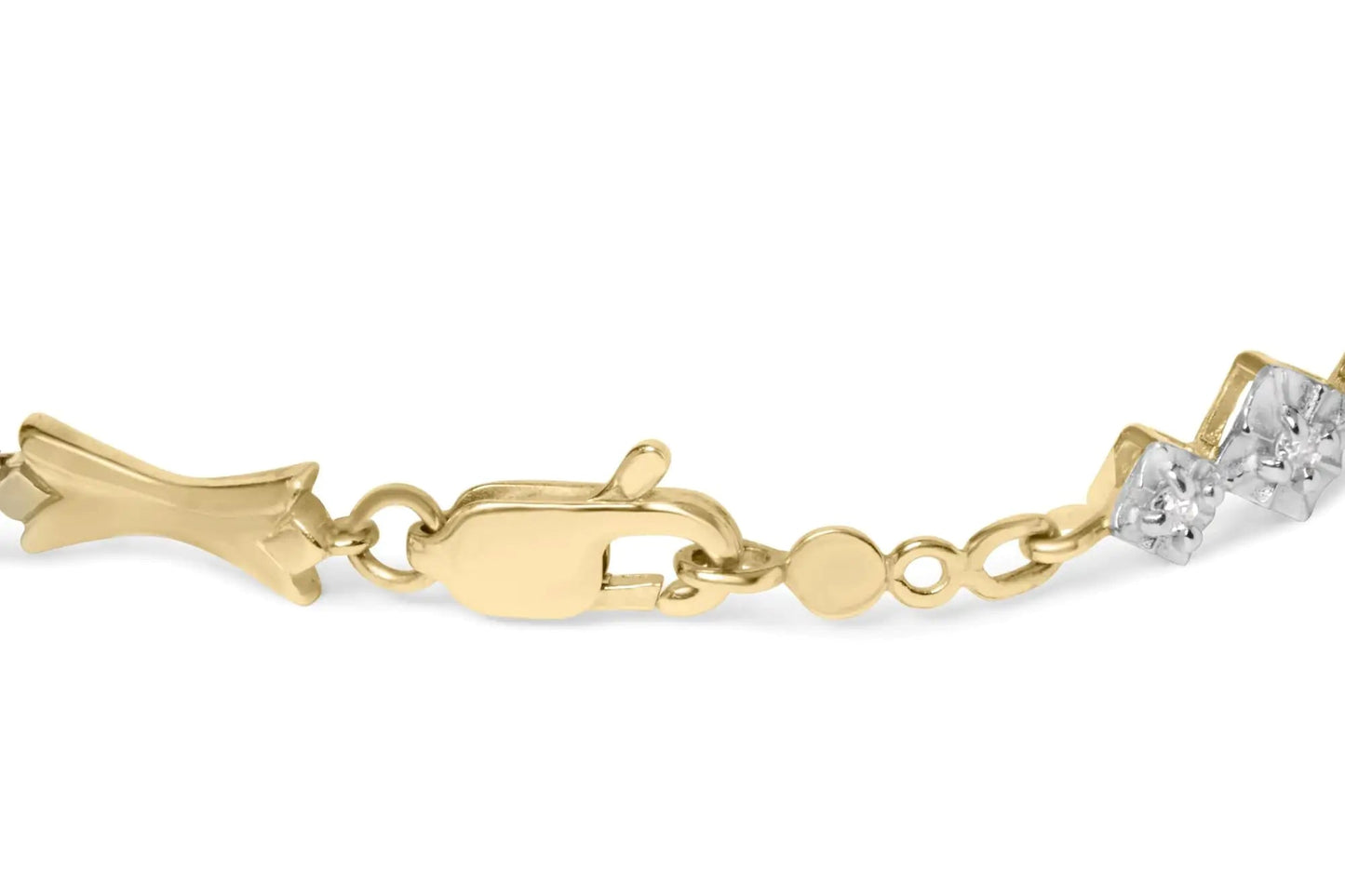 10k Gold 1/3 Cttw Diamond Miracle Set Alternating Bar and Link Bracelet (I-J Color, I1-I2 Clarity) - 7.75" Inches WEM Support (www.WEM.support)