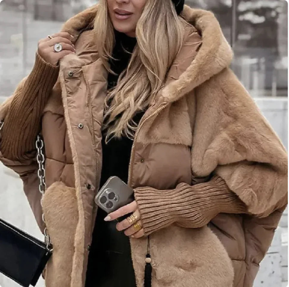 Women's Cozy Oversized Down Jacket Coat WEM Support (www.WEM.support)