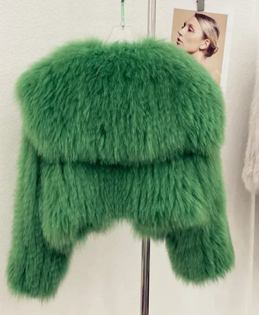 Women's Fur Young Coat Lapel WEM Support (www.WEM.support)