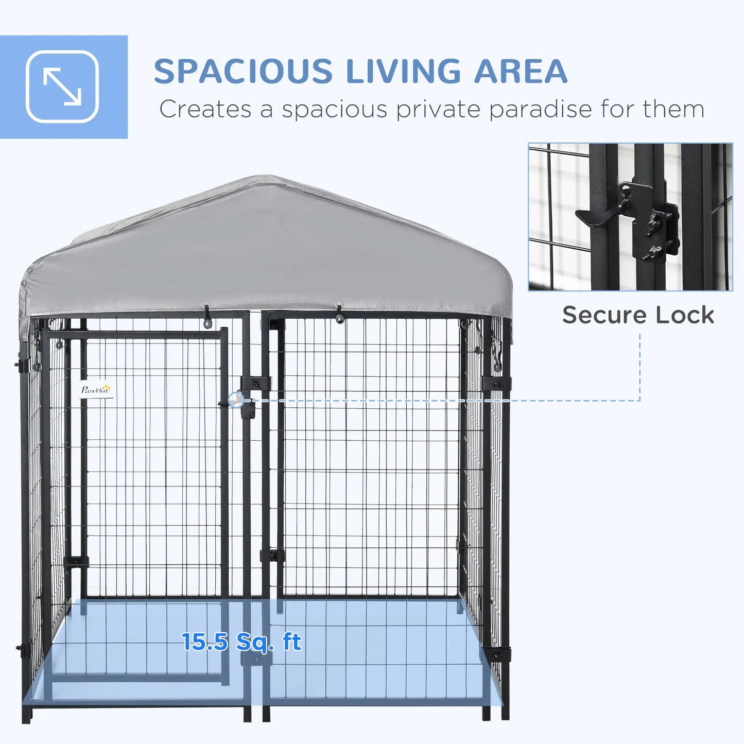 The Dog Playpen Has A Lockable Door And A Waterproof Canopy For Small And Medium-sized Dogs WEM Support (www.WEM.support)