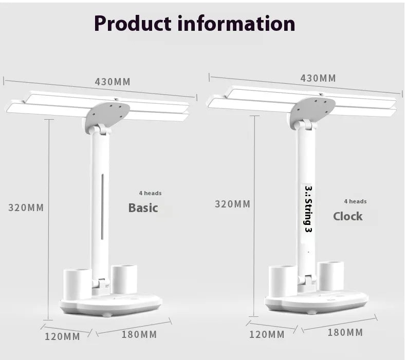 3-in-1 LED Desk Lamp with Fan & Clock HejK.com