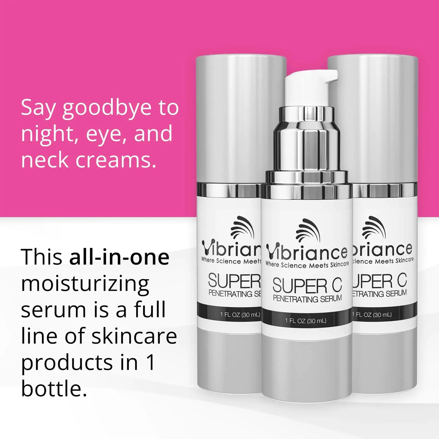 Vibriance Super C Serum for Mature Skin, Made in USA, All-In-One Formula Hydrates, Firms, Lifts, Smooths, Targets Age Spots, Wrinkles, Vitamin C Serum; 1 fl oz - Pack of 2 1 Fl Oz (Pack of 2) My Store