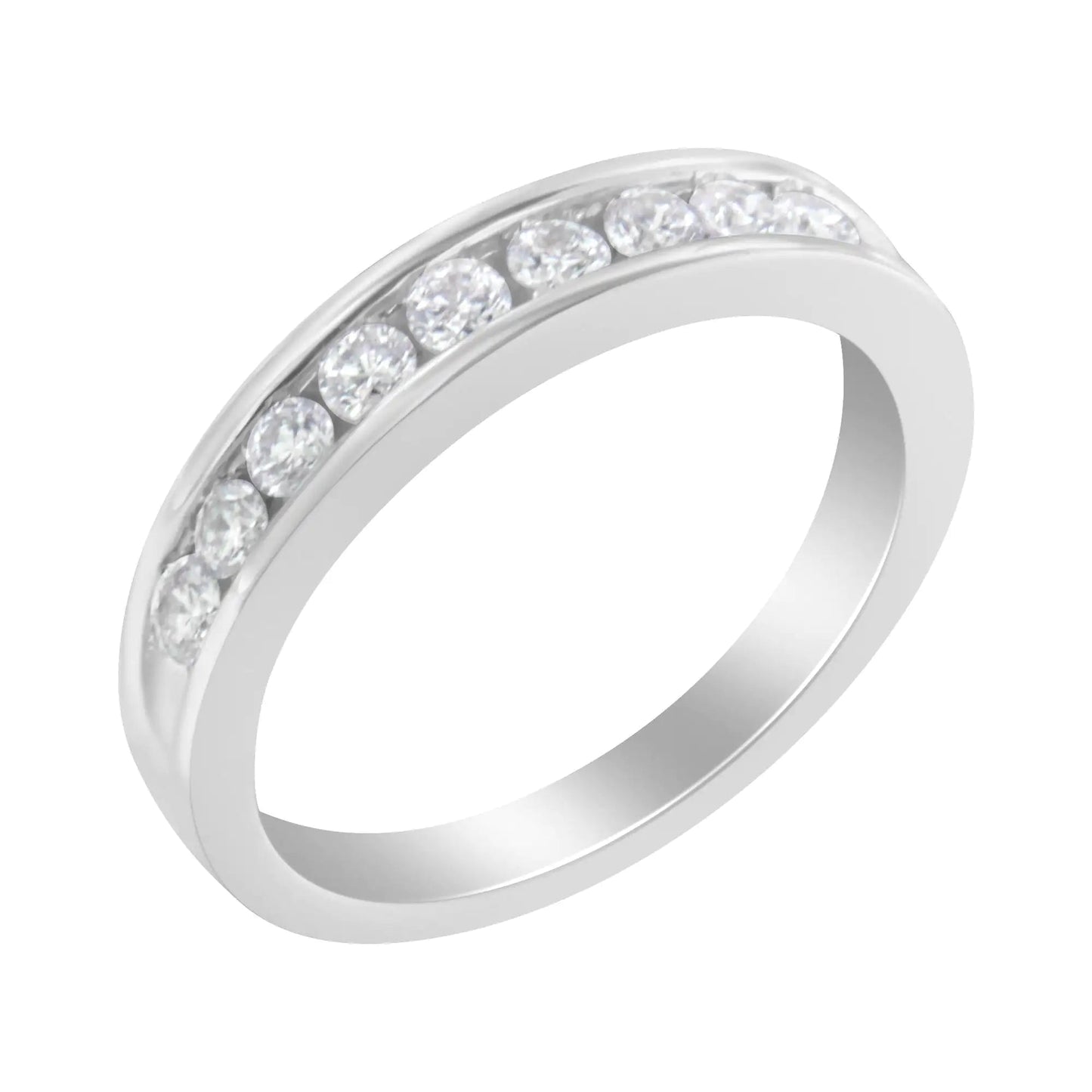 18K White Gold Round-Cut Diamond Ring (1/2 cttw, H-I Color, SI2-I1 Clarity) WEM Support (www.WEM.support)