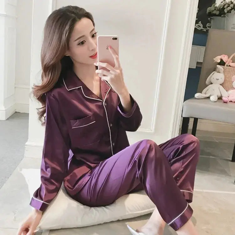 Women Silk Satin Pajamas Treat yourself to a touch of luxury with our Silk satin pajamas women today! My Store