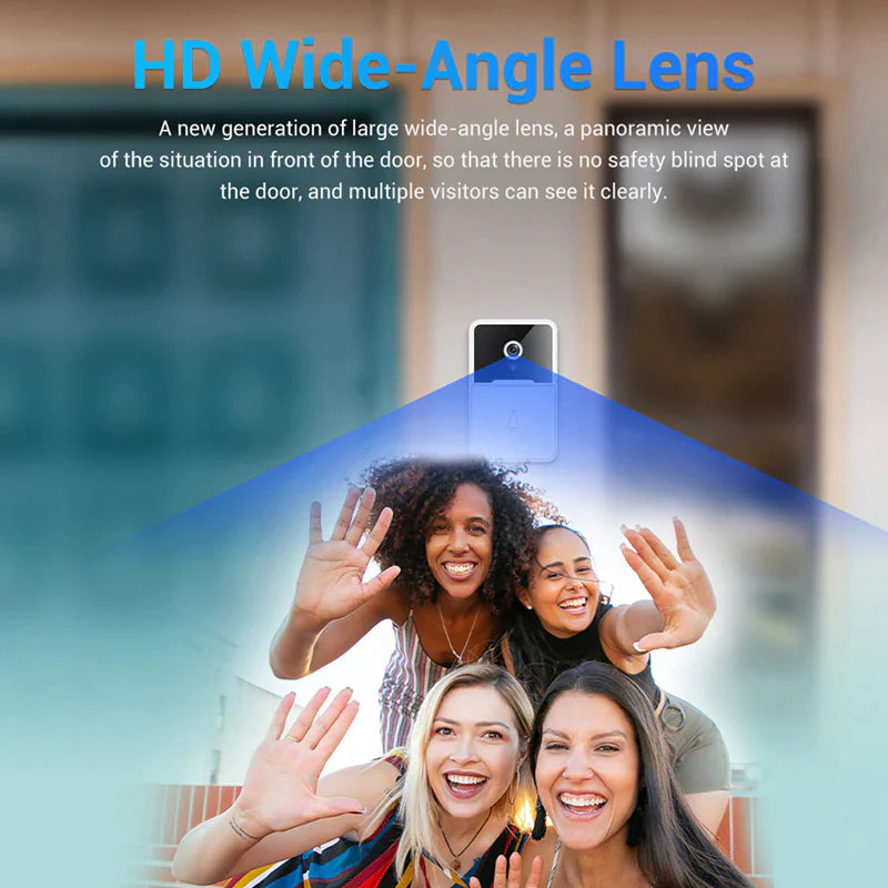 Wireless Security Smart WiFi Doorbell Intercom Video Camera Door Ring Bell Chime WEM Support (www.WEM.support)