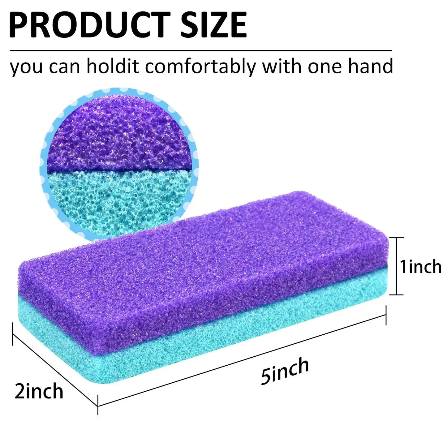 6Pcs Professional Pedicure Foot Pumice Stone for Feet Skin Callus Remover and Scrubber for Dead Skins Sided My Store