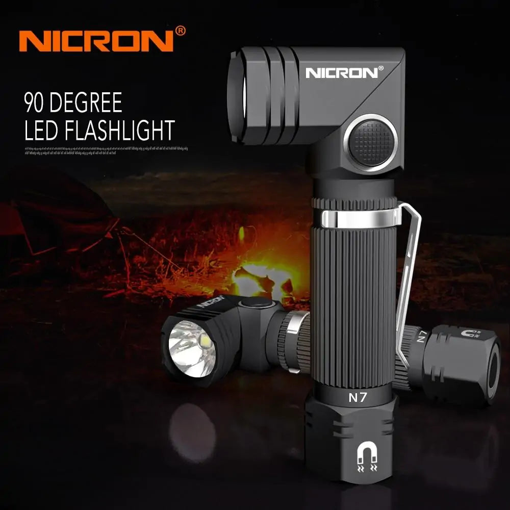 Taschenlampe mit 90 Grad drehbarem Scheinwerfer, verstellbar WEM Support (www.WEM.support)