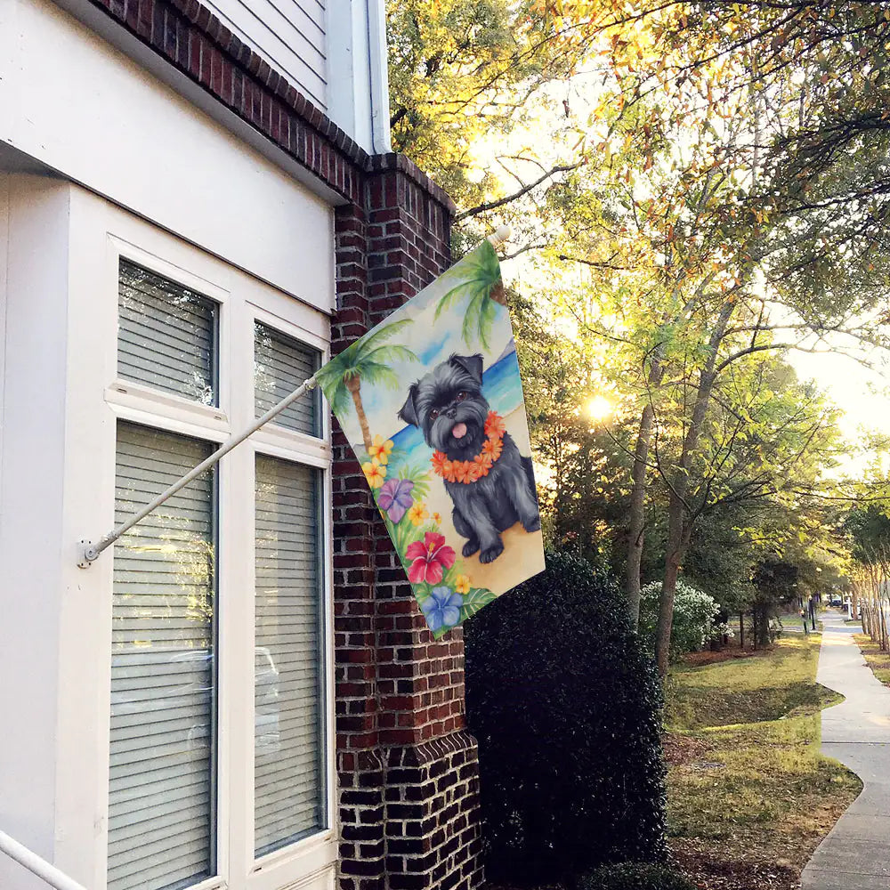 Affenpinscher Luau House Flag WEM Support (www.WEM.support)
