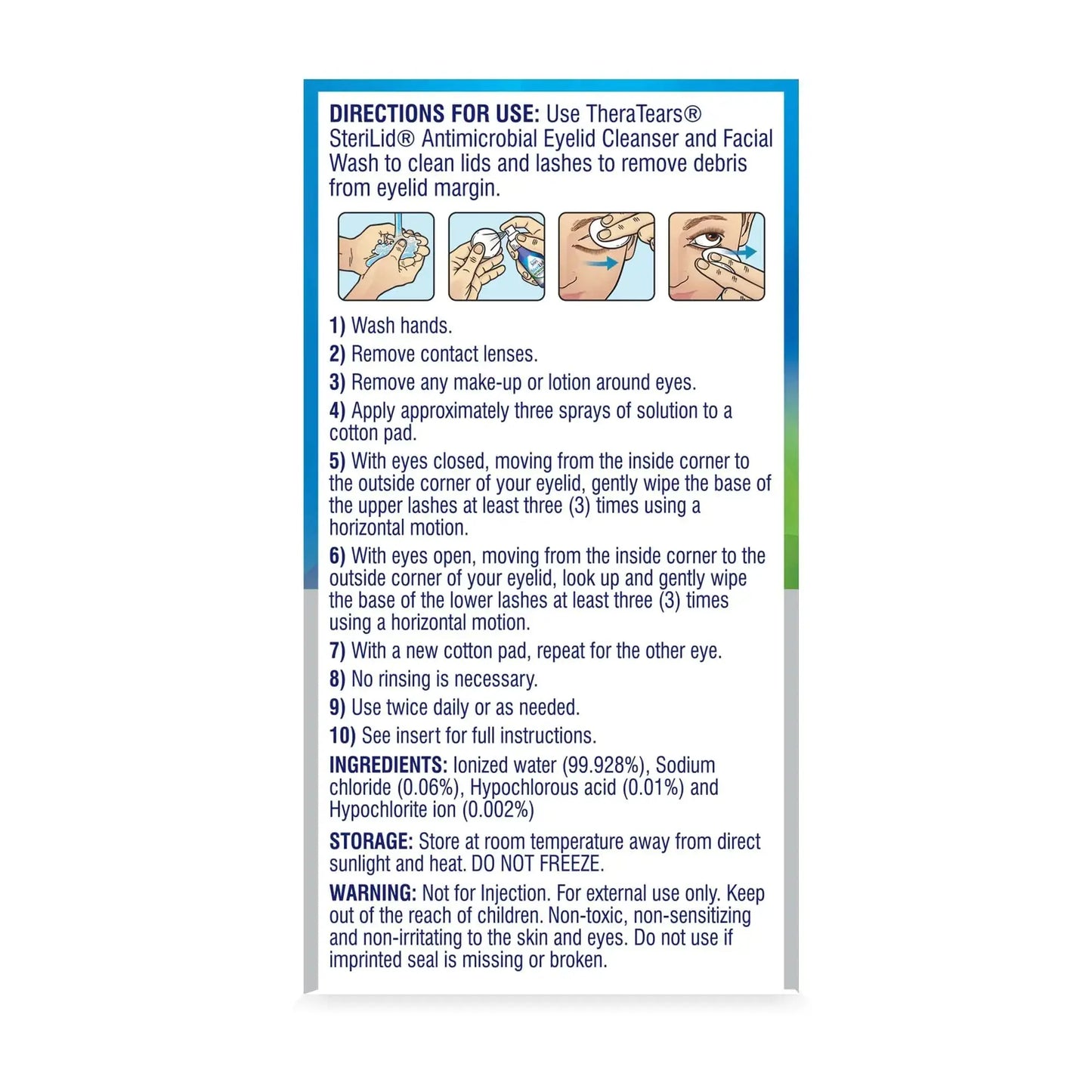 TheraTears SteriLid Eyelid Cleanser and Face Wash, for irritated eyes, 2 fl oz Spray 2 Ounce Cleanser My Store