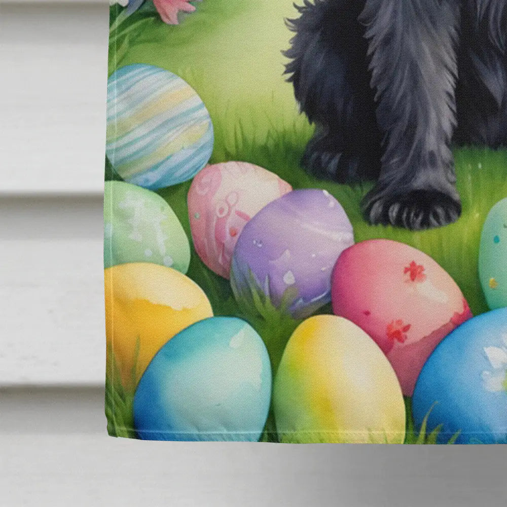 Affenpinscher Easter Egg Hunt House Flag WEM Support (www.WEM.support)