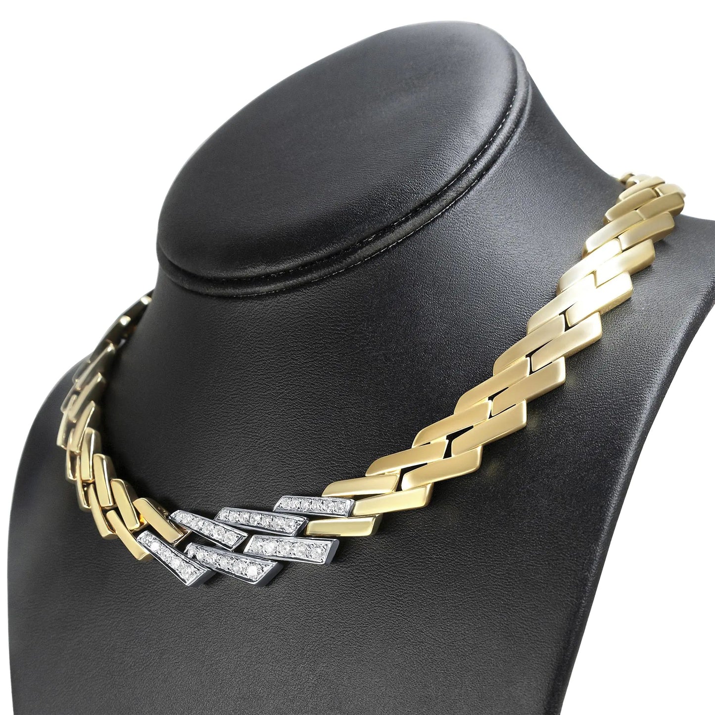 14k Yellow Gold 2 3/4 Cttw Pave Diamond Miami Cuban Curb Link Chain 16" Necklace (H-I Color, SI1-SI2 Clarity) WEM Support (www.WEM.support)