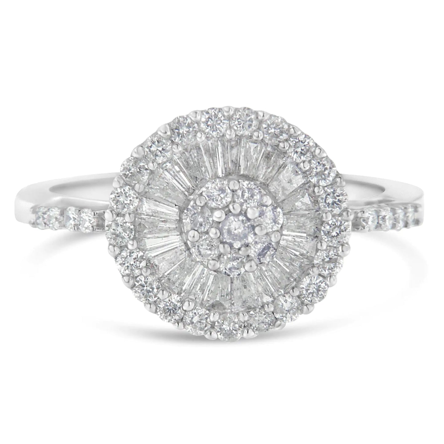 10KT White Gold Diamond Cocktail Ring (1 cttw, H-I Color, SI2-I1 Clarity) WEM Support (www.WEM.support)