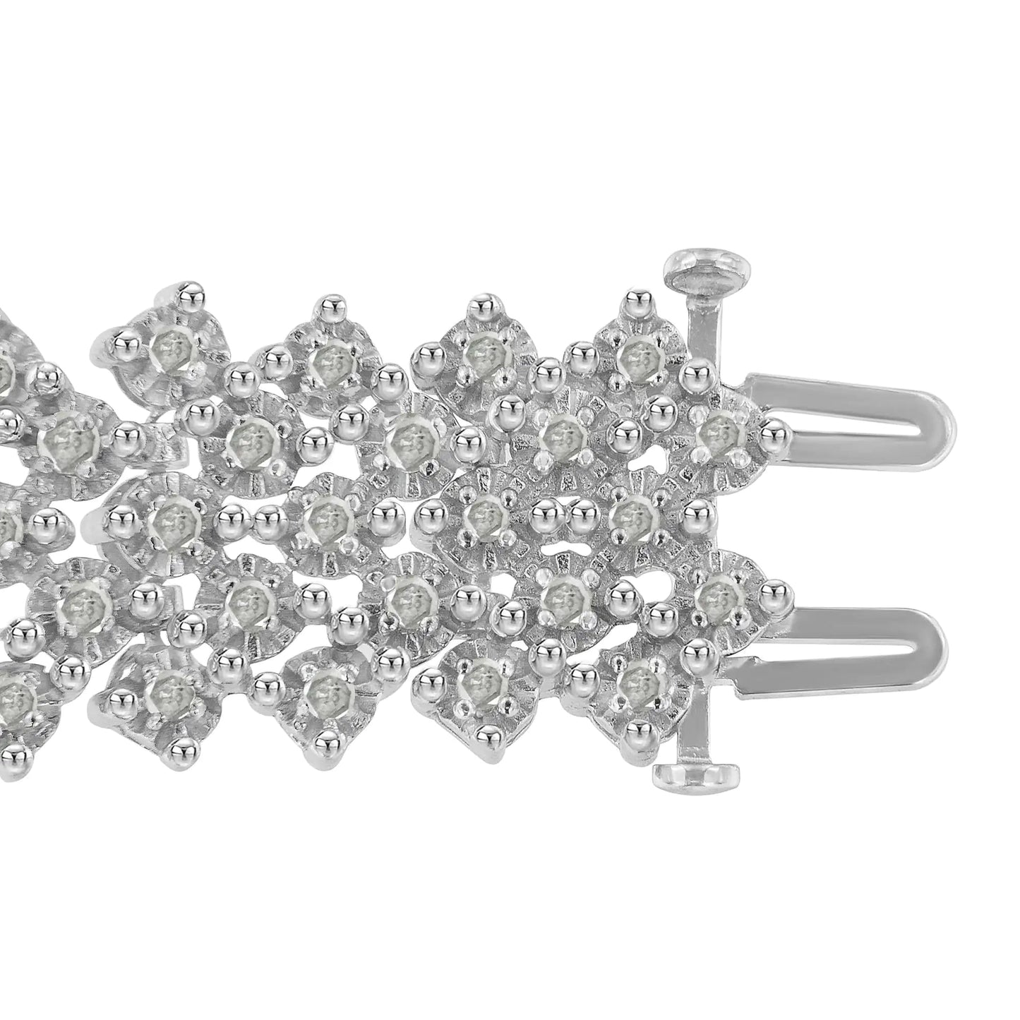.925 Sterling Silver 3.0 cttw Diamond Multi-Row Tennis Bracelet (I-J Clarity, I3 Color) - Size 7" WEM Support (www.WEM.support)