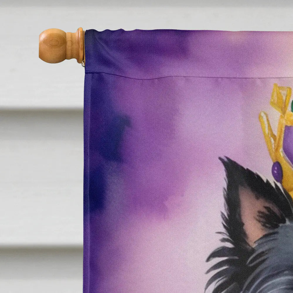 Affenpinscher King of Mardi Gras House Flag WEM Support (www.WEM.support)