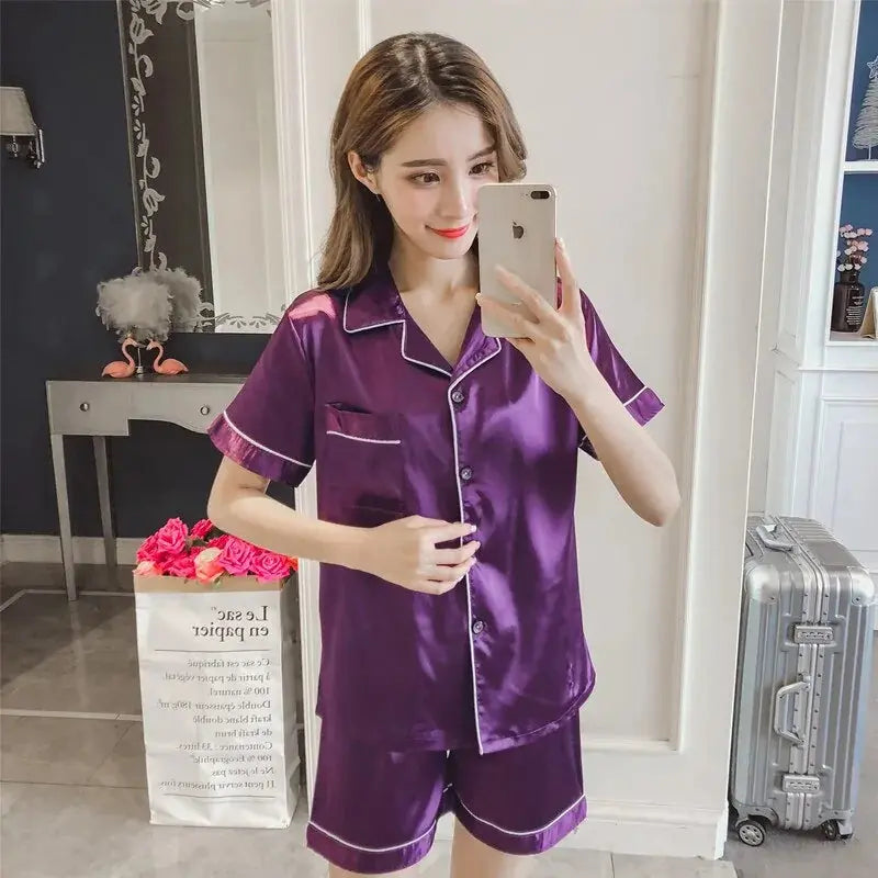 Women Silk Satin Pajamas Treat yourself to a touch of luxury with our Silk satin pajamas women today! My Store