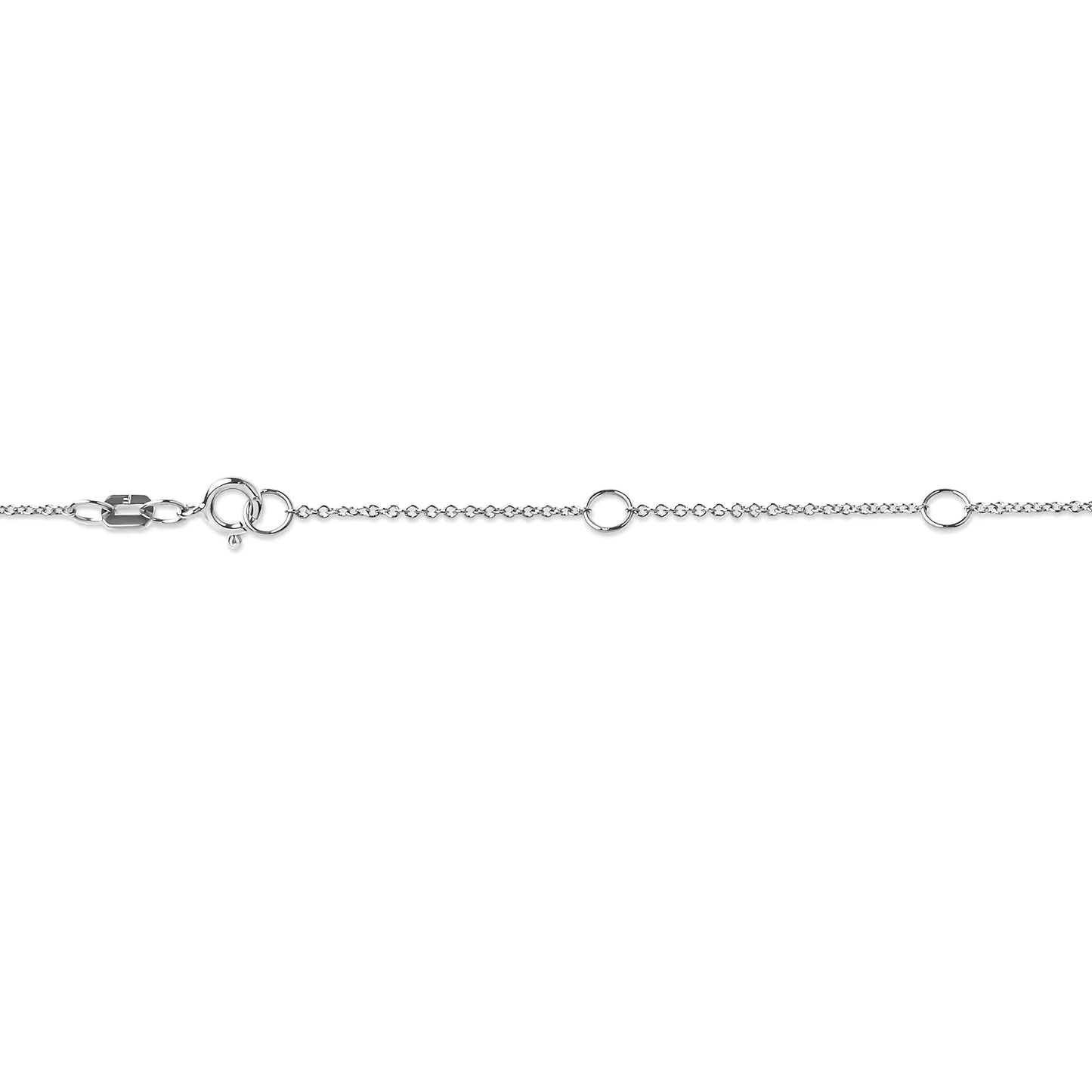 10K White Gold 1/5 Carat Round Brilliant-Cut Diamond Modern Bezel-Set Solitaire 16"-18" Pendant Necklace (H-I Color, SI2-I1 Clarity) WEM Support (www.WEM.support)