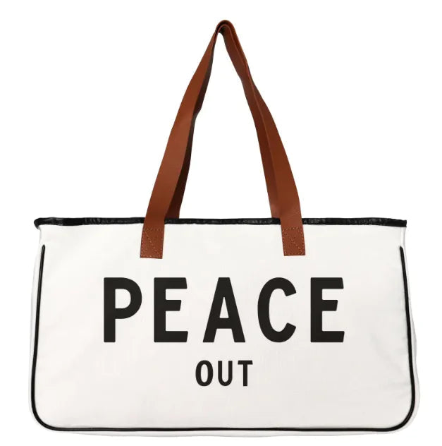 Women's Cotton Linen Canvas Beach Bag WEM Support (www.WEM.support)