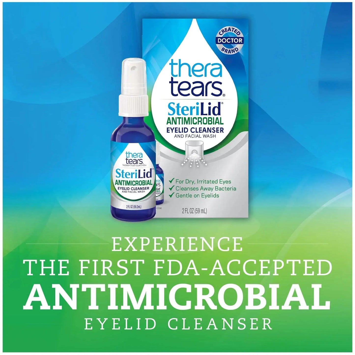 TheraTears SteriLid Eyelid Cleanser and Face Wash, for irritated eyes, 2 fl oz Spray 2 Ounce Cleanser My Store