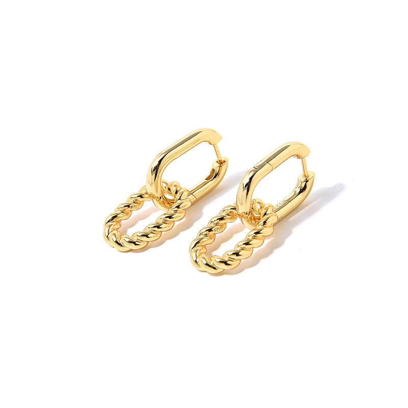 Sterling Silver Double Ring Earrings WEM Support (www.WEM.support)