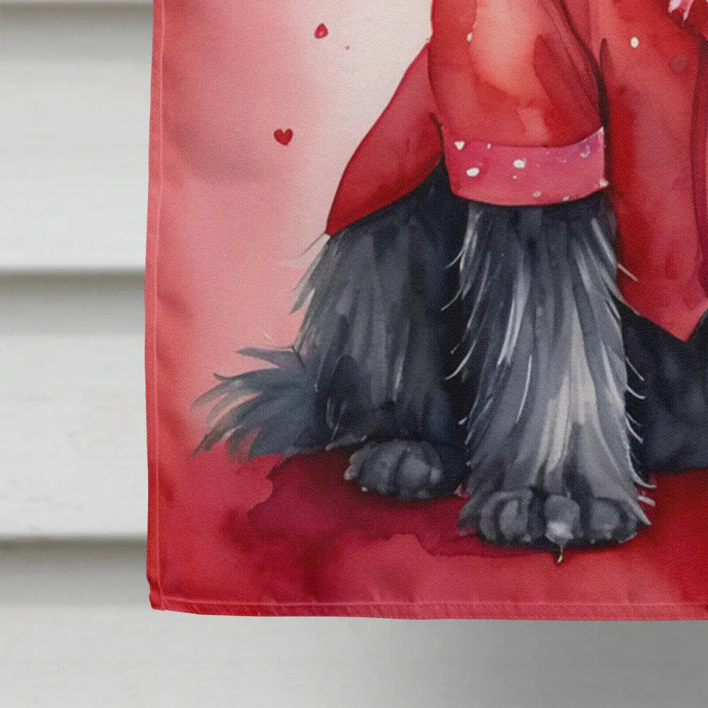 Affenpinscher My Valentine House Flag WEM Support (www.WEM.support)