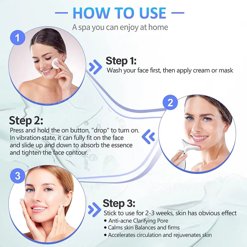 3-Color Facial Massage Device - HejK.com Marketplace LLC
