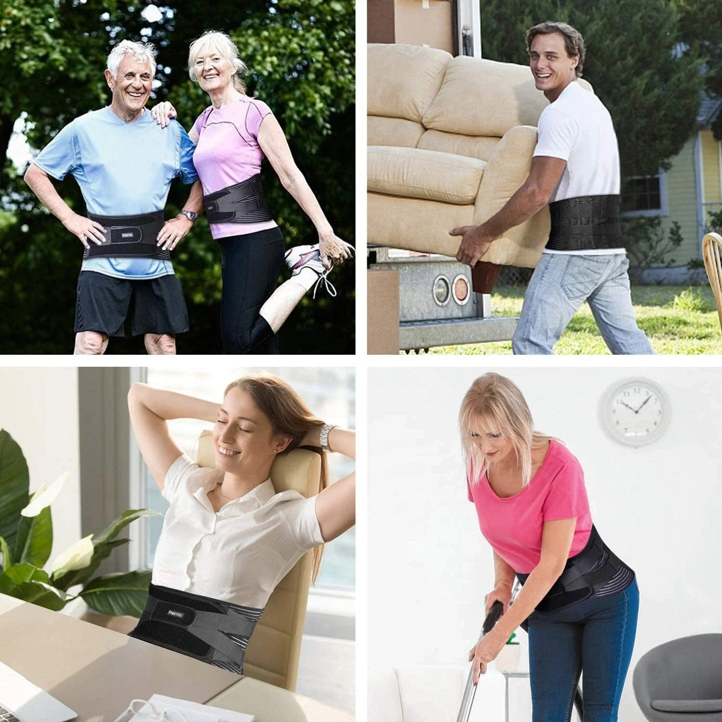 Adjustable Lower Back Brace Lumbar Support Waist Belt For Men Women Pain Relief WEM Support (www.WEM.support)