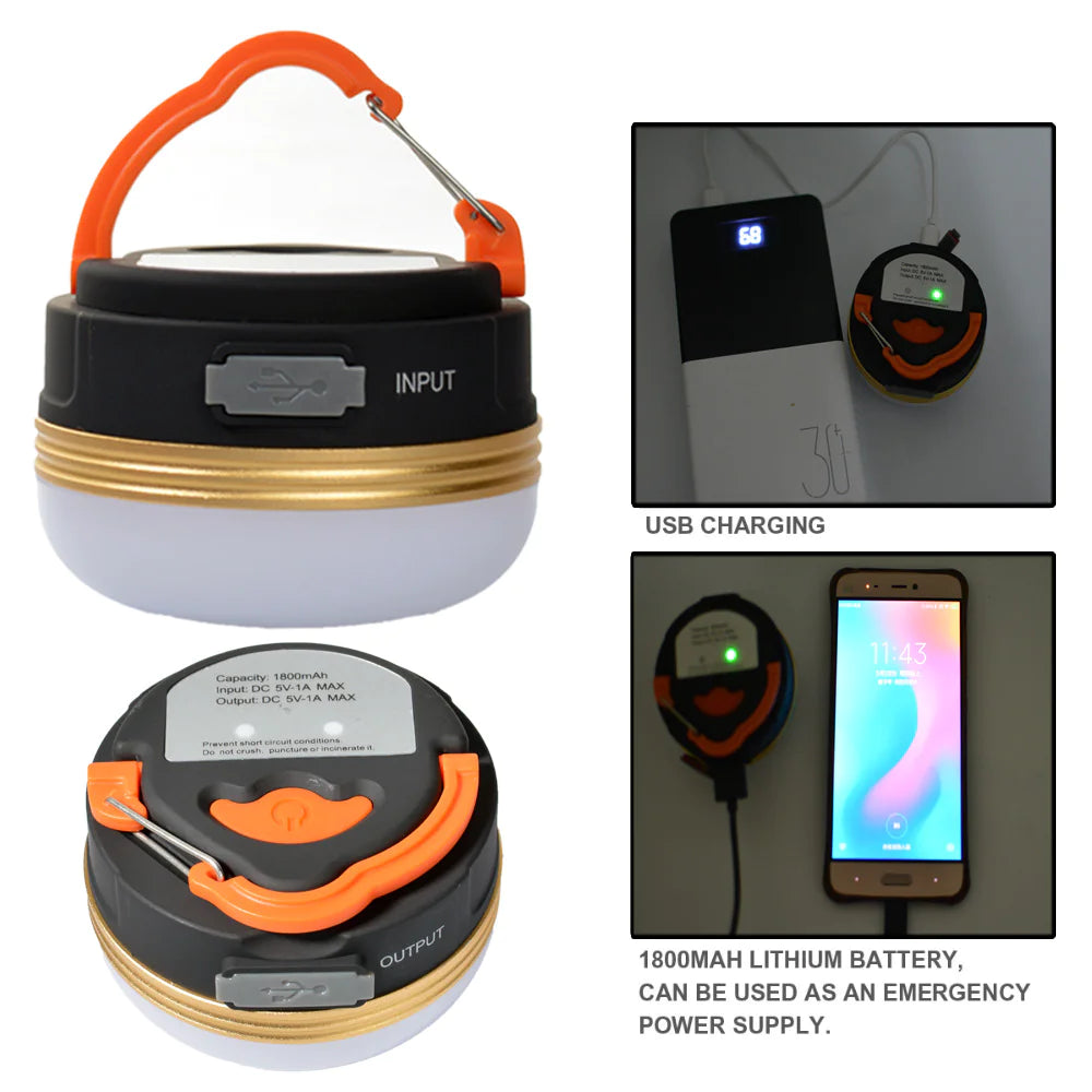 Lanterna de Acampamento LED Recarregável