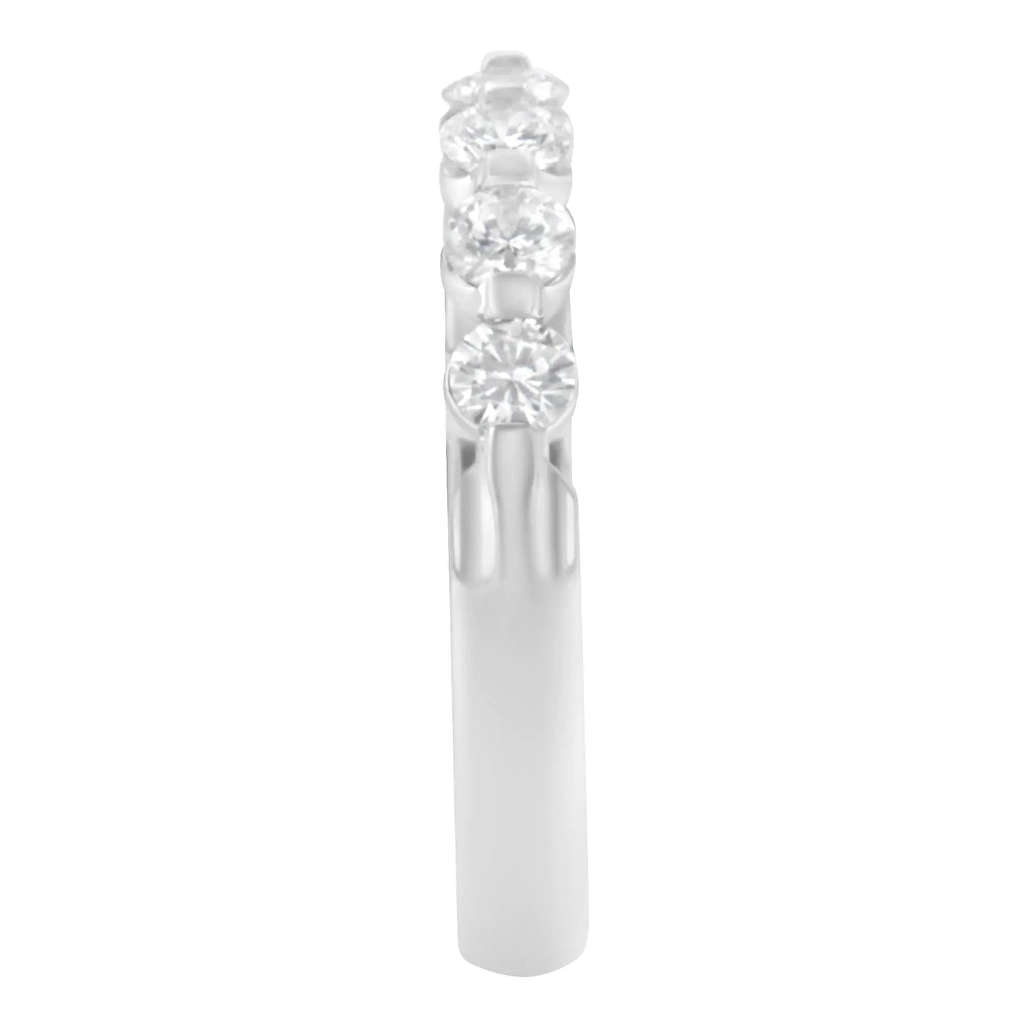 14K White Gold 1/2 cttw Diamond 5-Stone Band Ring (H-I Clarity, SI2-I1 Color) WEM Support (www.WEM.support)