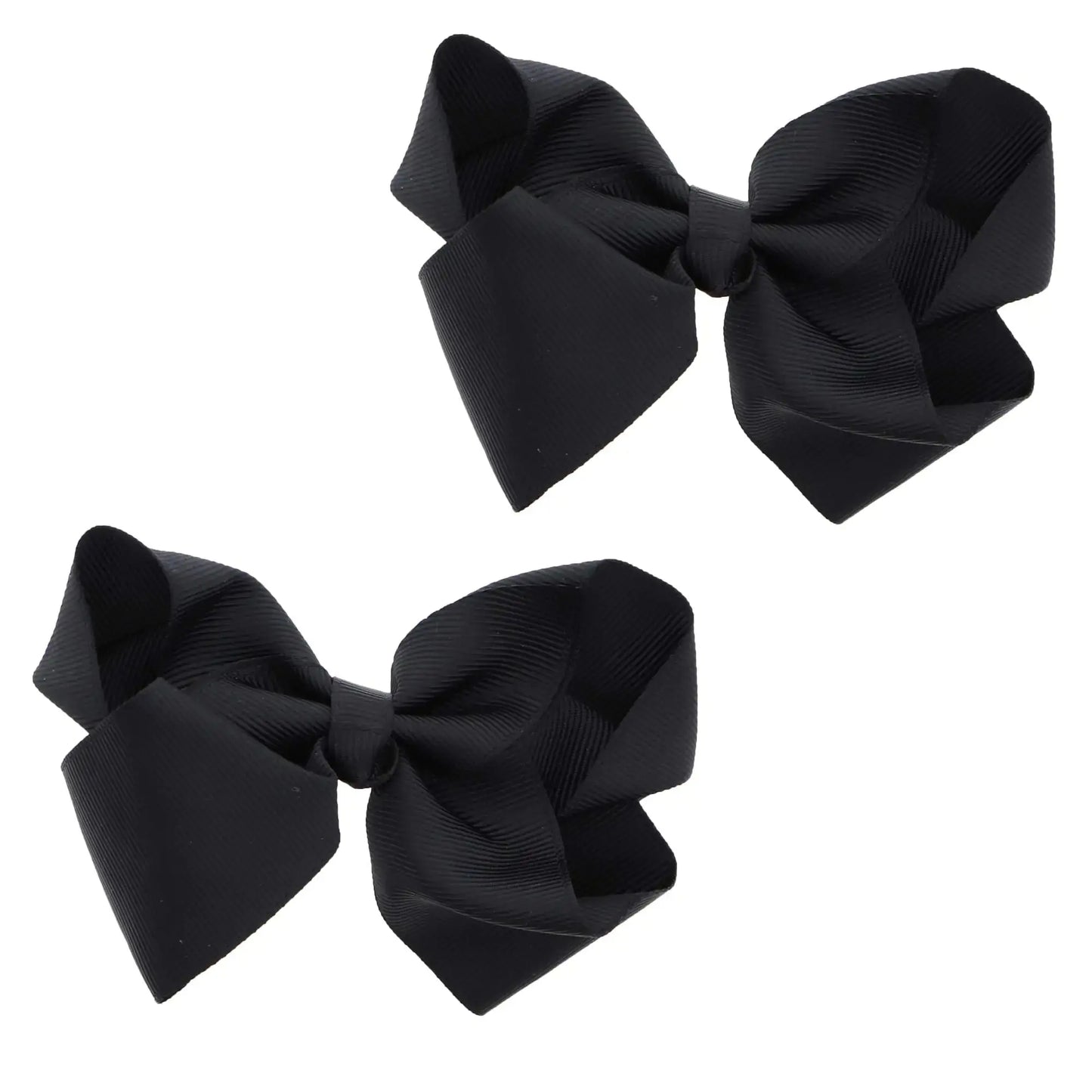 3 Inch Black Grosgrain Bow for Little Girls- Set of 2 (Black) My Store