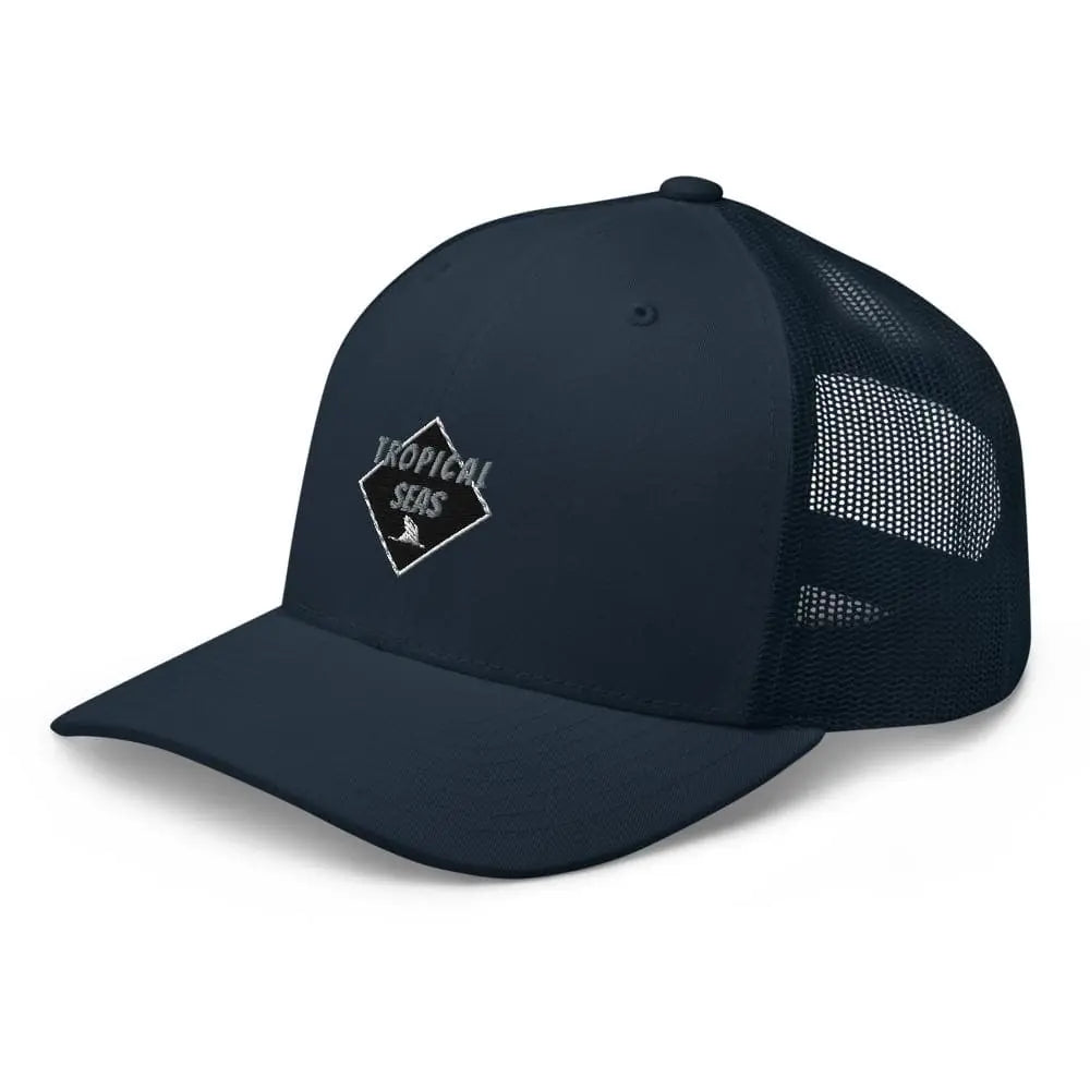 Tropical Seas Shark Fin Trucker Hat WEM Support (www.WEM.support)