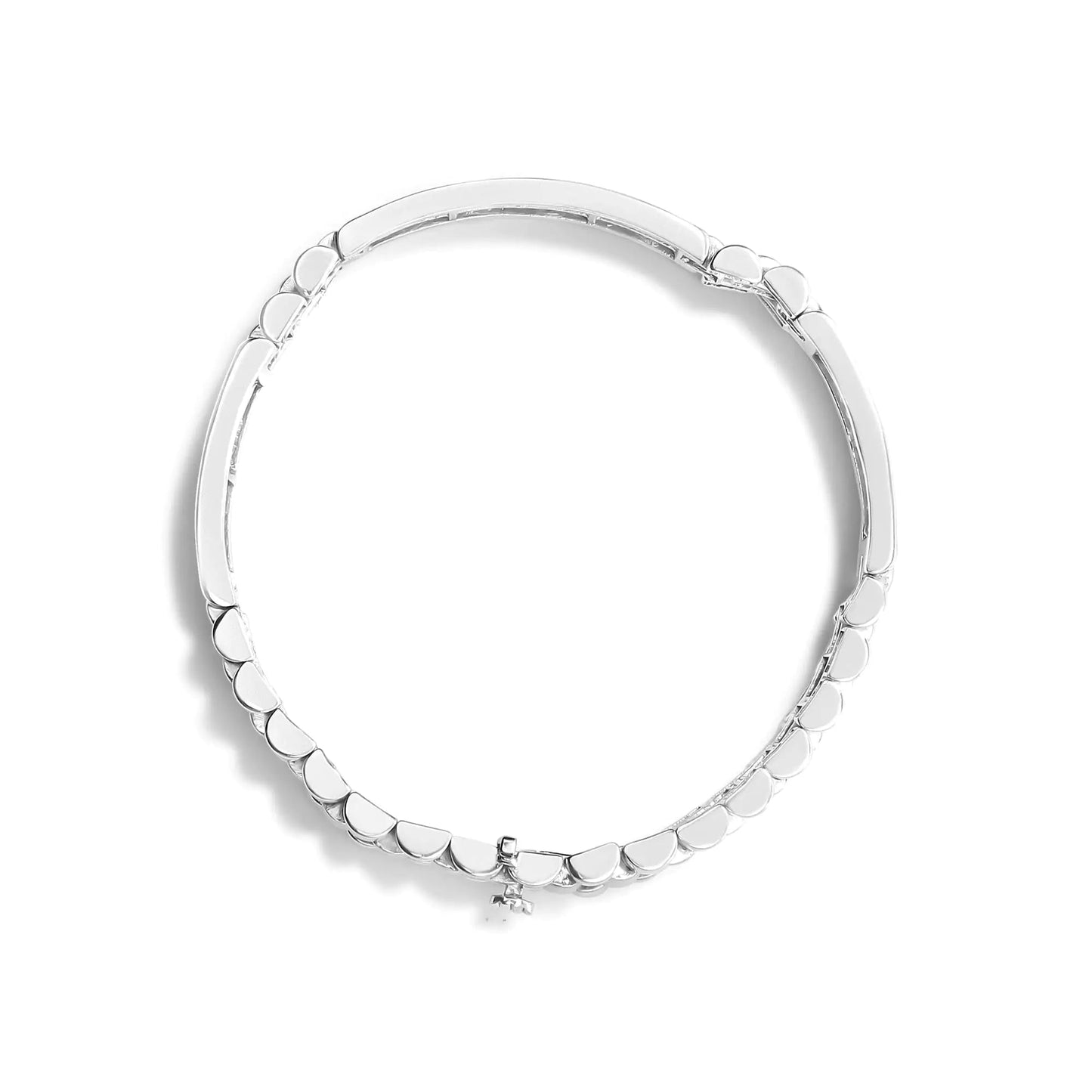 14K White Gold 12.0 Cttw Men's Invisible Set Princess Diamond Tennis Bracelet (G-H Color, VS1-VS2 Clarity) - Size 8.5" Inches WEM Support (www.WEM.support)