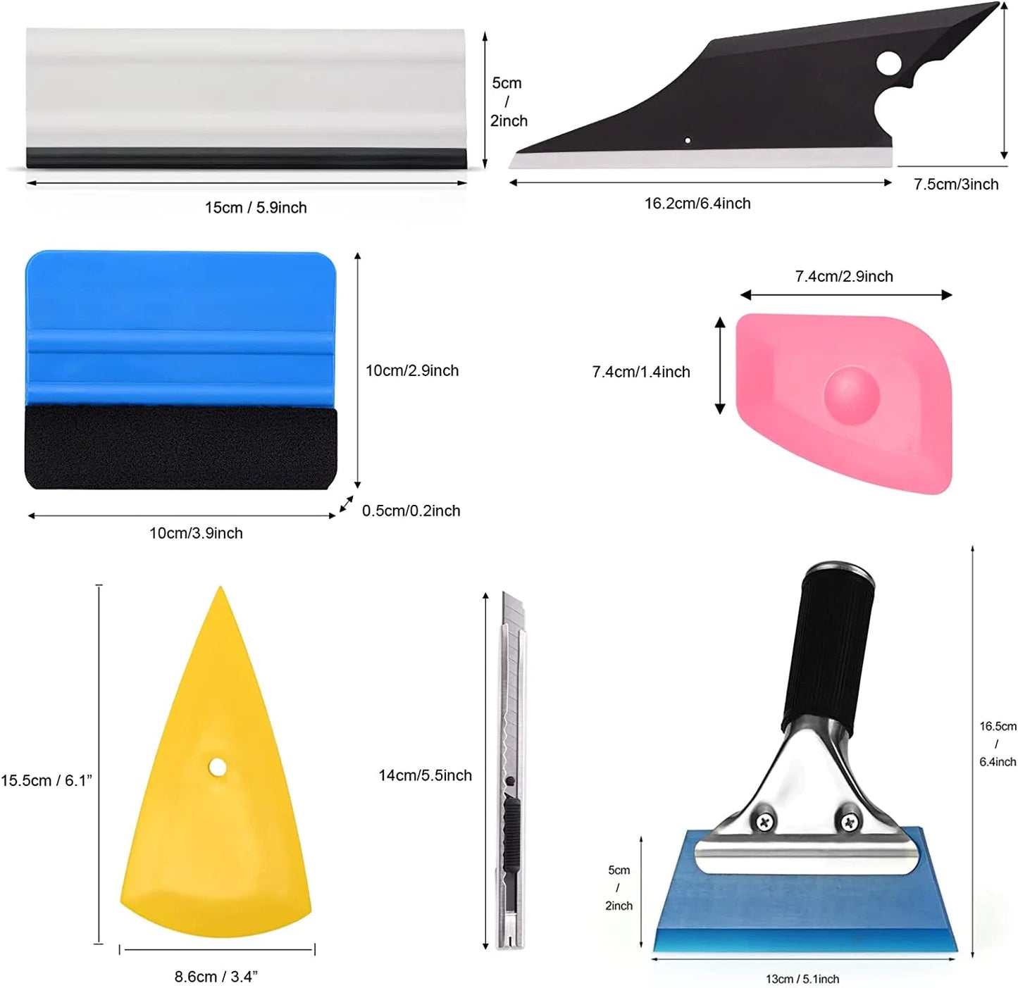 29 PCS Window Tint Tools Kit Car Auto Film Tinting Scraper Squeegee Installation WEM Support (www.WEM.support)