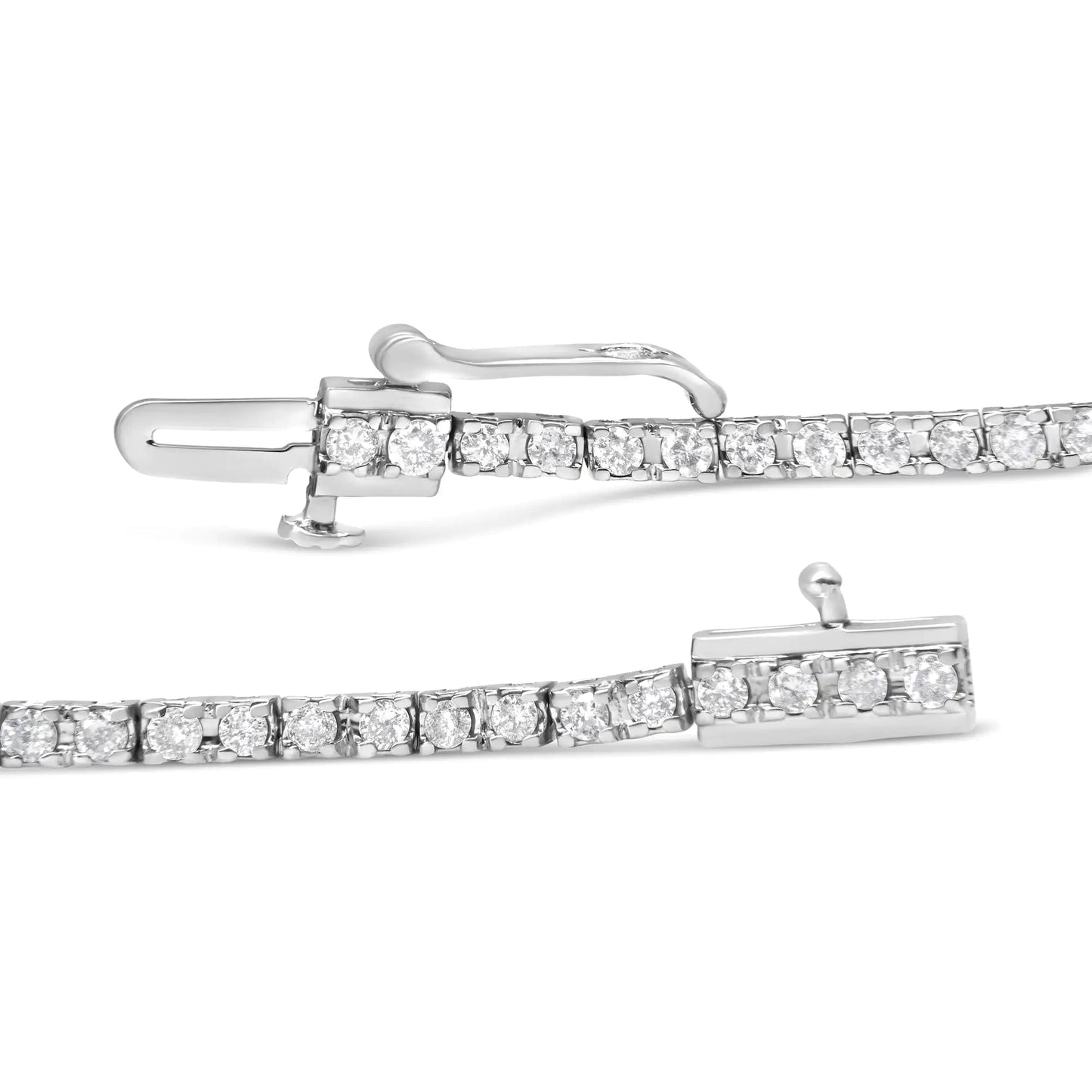 .925 Sterling Silver 2.0 Cttw Diamond Classic Link Tennis Bracelet (I-J Color, I2-I3 Clarity) - 7-1/4" WEM Support (www.WEM.support)