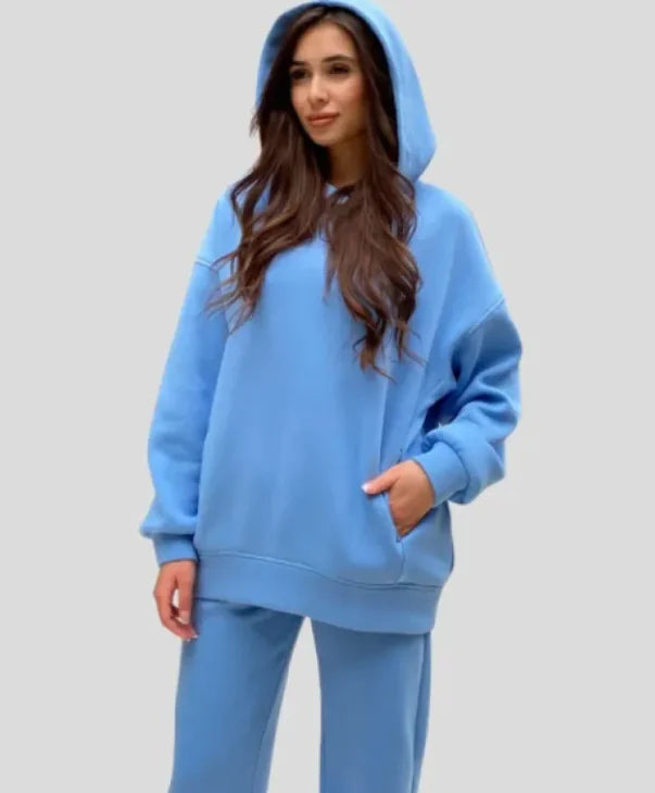 Women's Hooded Sweater And Pants Suit WEM Support (www.WEM.support)