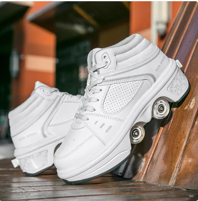 2-in-1 Convertible Roller Skates with Double Row Wheels HejK.com Marketplace LLC