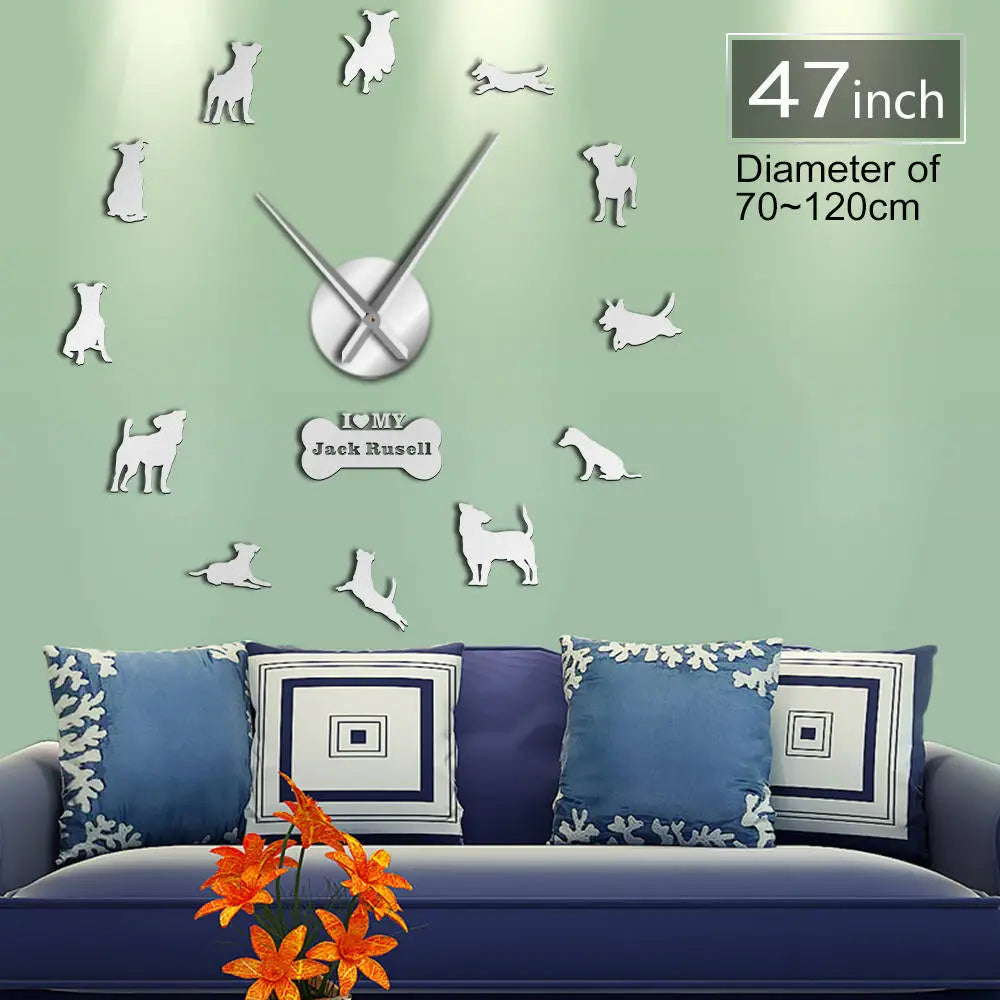3D Acrylic Mirror Wall Clock HejK.com