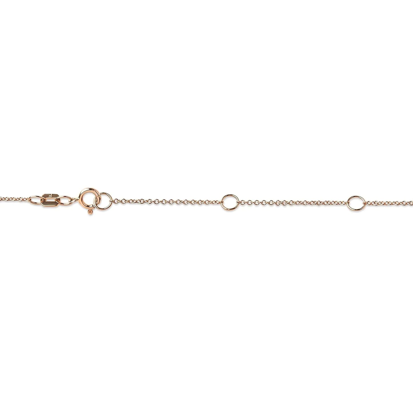 10K Roségold 1/5 Karat Rund Brillantgeschliffener Diamant Modern Gefasste Solitär Halskette 16"-18" (H-I Farbe, SI2-I1 Reinheit) WEM Support (www.WEM.support)