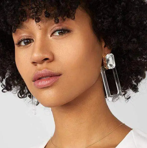 Zully Earrings- Clear WEM Support (www.WEM.support)