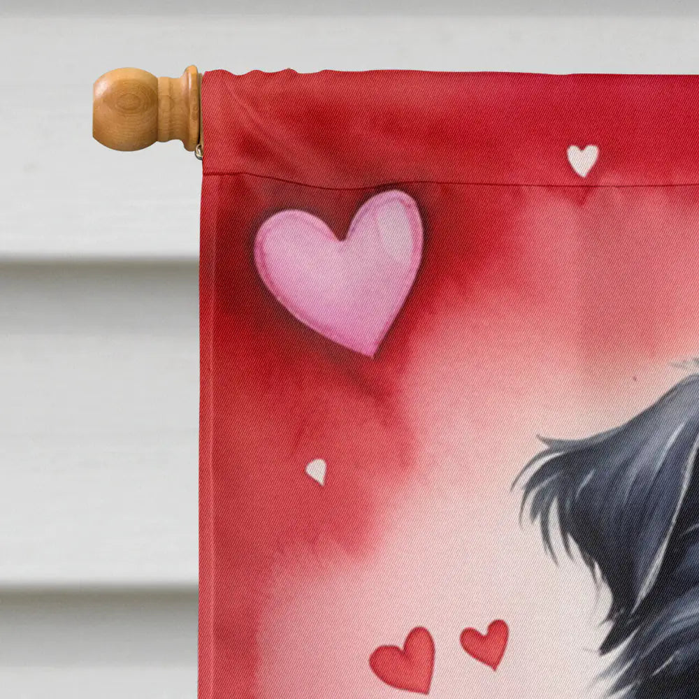 Affenpinscher My Valentine House Flag WEM Support (www.WEM.support)