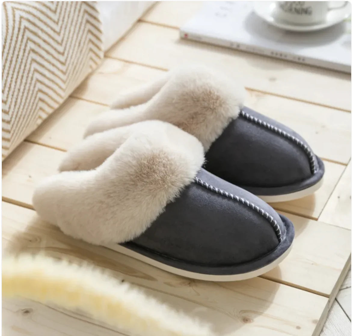 Women's Plush Cotton Slippers HejK.com