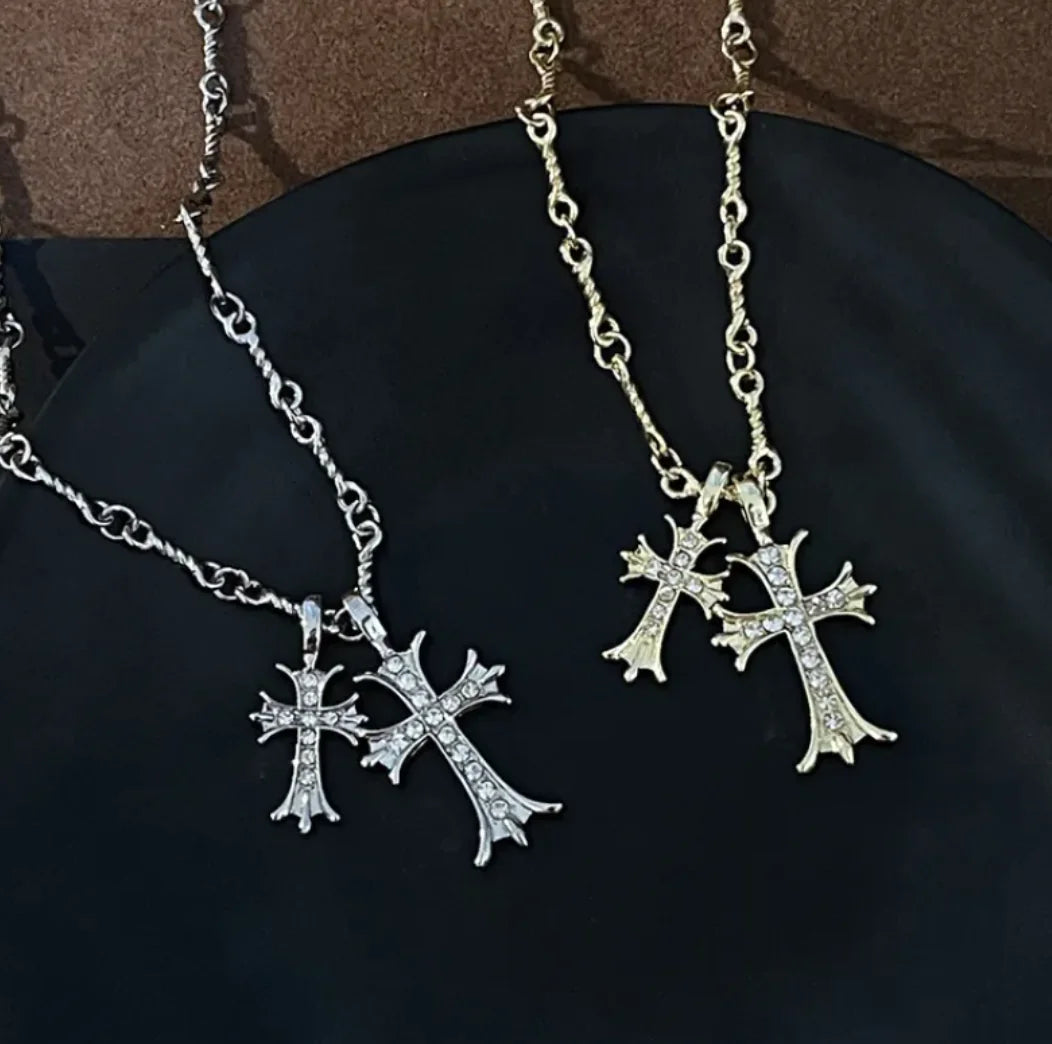 Women's Cross Pendant Sweater Necklace WEM Support (www.WEM.support)