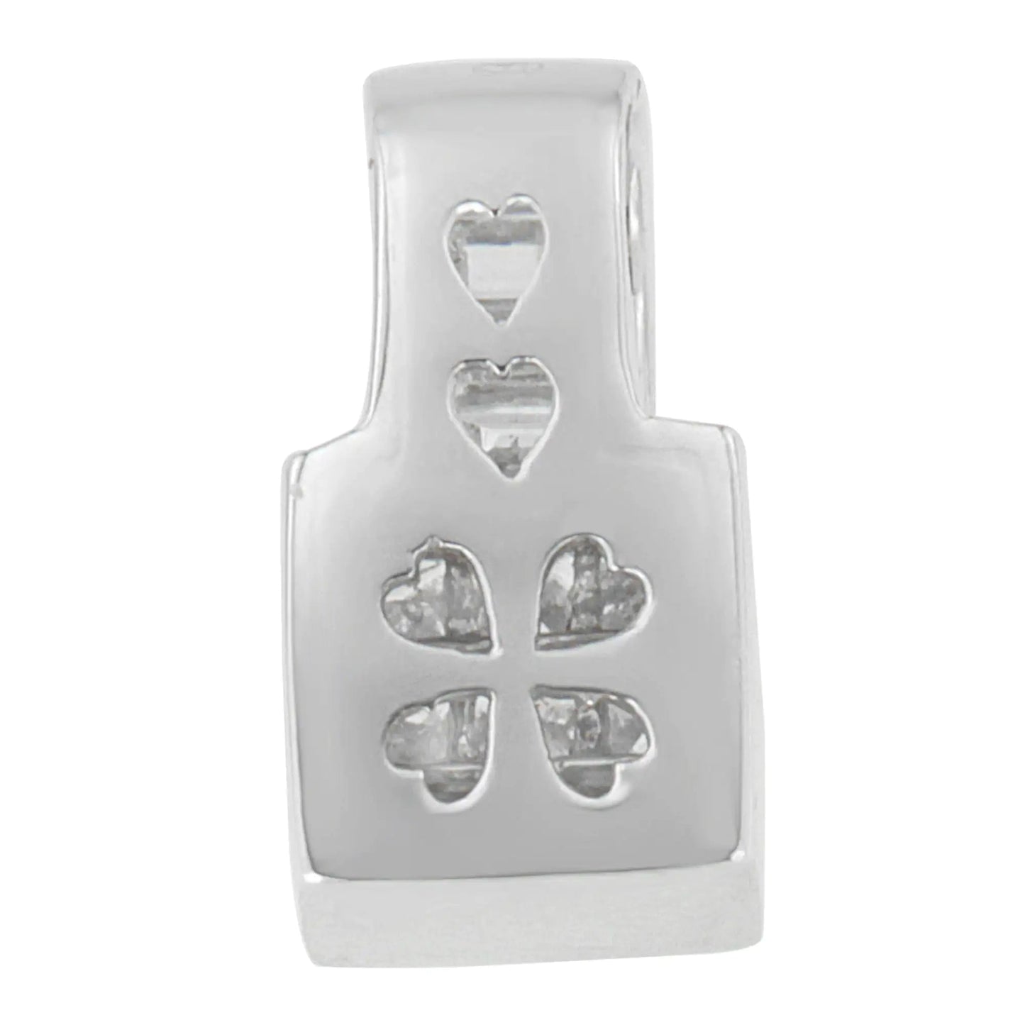 14K White Gold Princess and Baguette Cut Diamond Square Halo Pendant Necklace (1 1/2 cttw, H-I Color, SI1-SI2 Clarity) WEM Support (www.WEM.support)