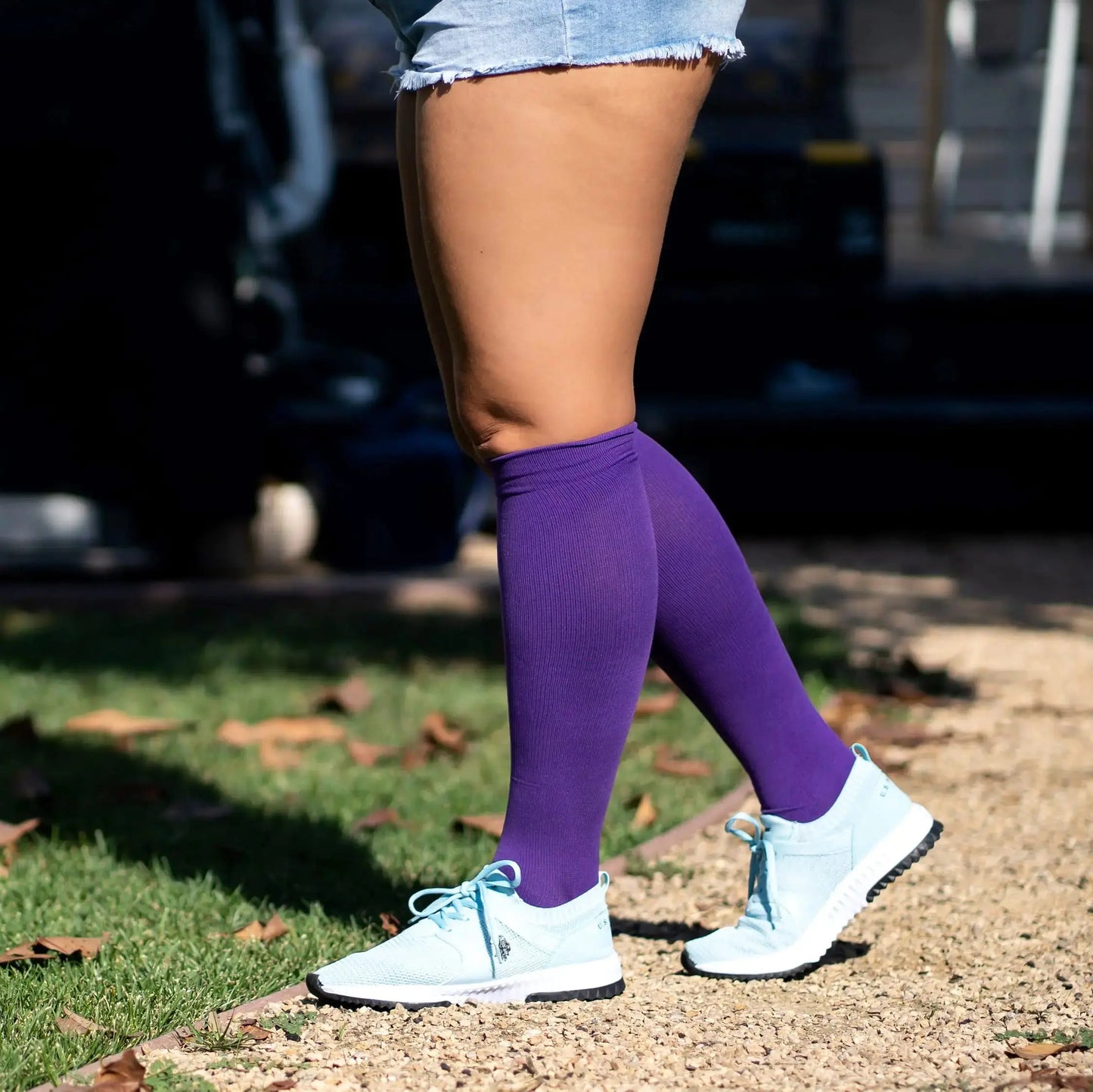 Wide Calf Compression Socks for Women & Men Extra Large Size Support Socks for Nurses Running Pregnant Travel, 15-20 mmHg 3 Pairs D Medium My Store